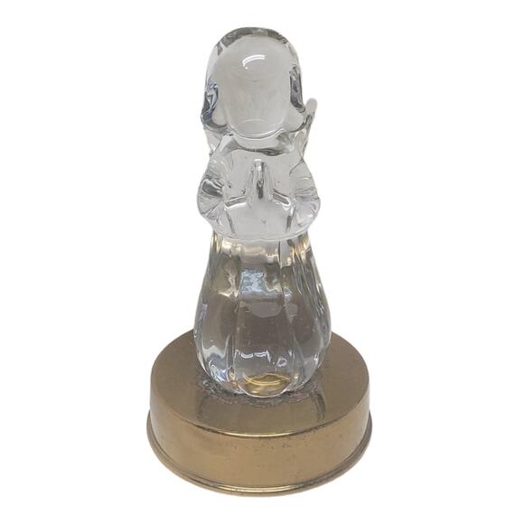 Crystal Angel Christmas Music Box Revolving Plays Hark The Herald Angels Sing - Picture 1 of 11